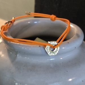 Fluoro Orange bracelet with Gold Accent by Marc Jacobs